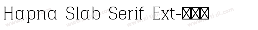 Hapna Slab Serif Ext字体转换